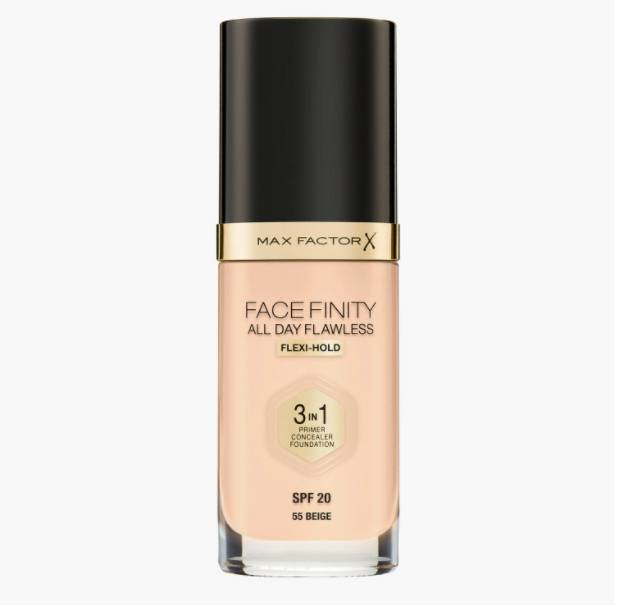 MAX FACTOR F.FINITY 3N1 FOUNDATION-55 BEIGE ماكس فاكتور كريم الأساس 3 في 1 -55 BEIGE - الصورة 1