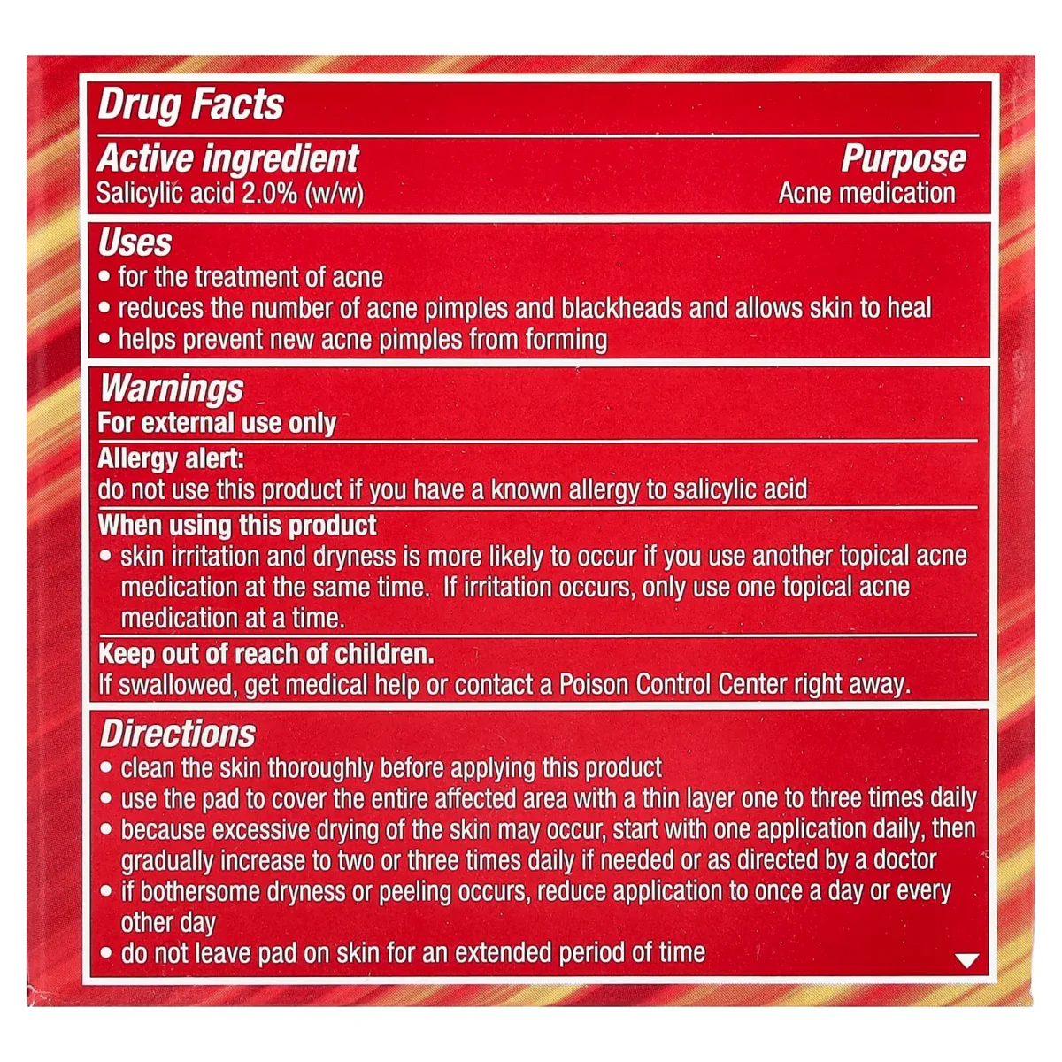 ⁦مسحات ستريدكس القطنية لعلاج حب الشباب (Stridex Maximum Acne Control Pads) - 55 قطعة قطنية⁩ - الصورة ⁦3⁩