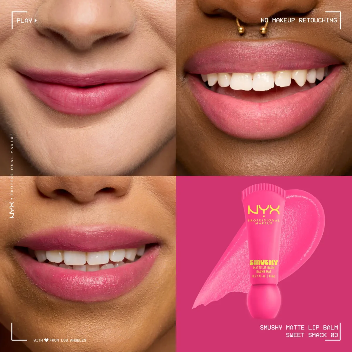 ⁦نيكس سموشي مات مرطب شفاه ملون ومطفي (NYX Smushy Matte Lip Balm)⁩ - الصورة ⁦9⁩