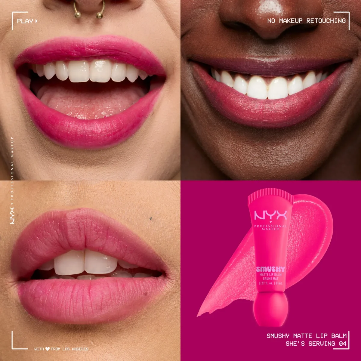 ⁦نيكس سموشي مات مرطب شفاه ملون ومطفي (NYX Smushy Matte Lip Balm)⁩ - الصورة ⁦8⁩