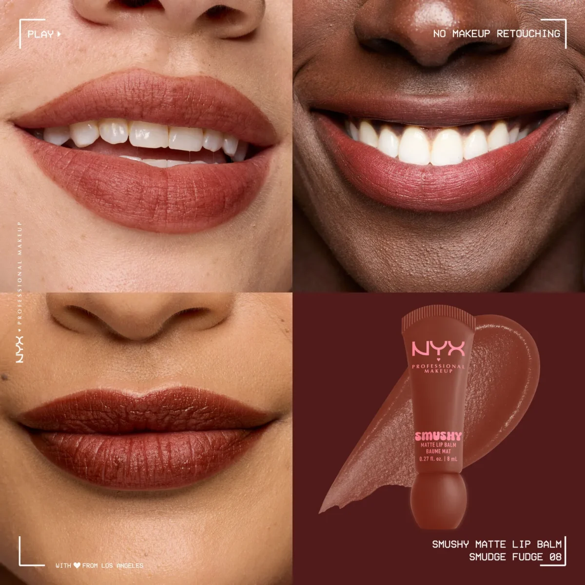 ⁦نيكس سموشي مات مرطب شفاه ملون ومطفي (NYX Smushy Matte Lip Balm)⁩ - الصورة ⁦12⁩