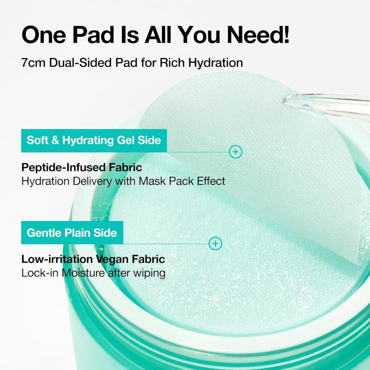 ⁦انوا, وسادة قطنيةقطنية بتركيبة PDRN وحمض الهيالورونيك | Anua Glow Pad PDRN + HYALURONIC⁩ - الصورة ⁦3⁩