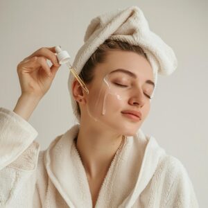 rendered-photo-beautiful-model-applying-skin-care-products-flat-illustration_1096167-104260