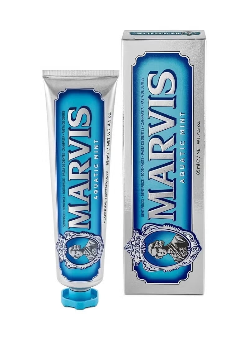 549ecbff-9078-4da6-84b0-279a5e576a24 معجون أسنان مارفيس بالنعناع المائي (Marvis Aquatic Mint Toothpaste) - 85 مل - الصورة 1