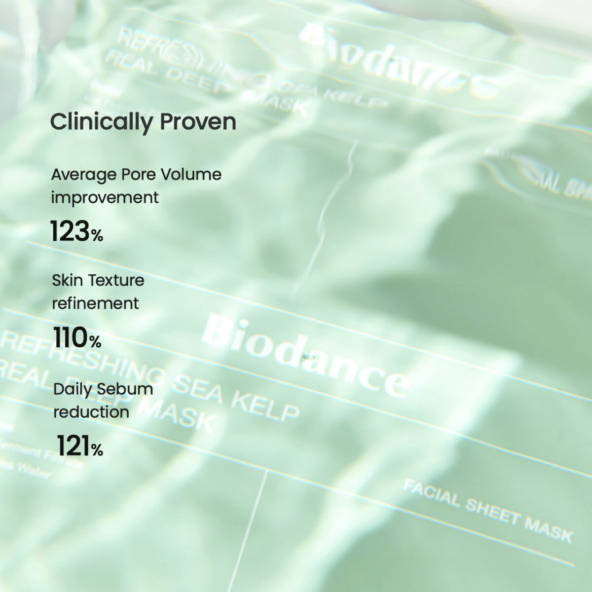 ⁦ماسك الهيدروجيل بأعشاب البحر لتهدئة وتبريد البشرة من بيودانس (Biodance Refreshing Sea Kelp Real Deep Mask)⁩ - الصورة ⁦7⁩