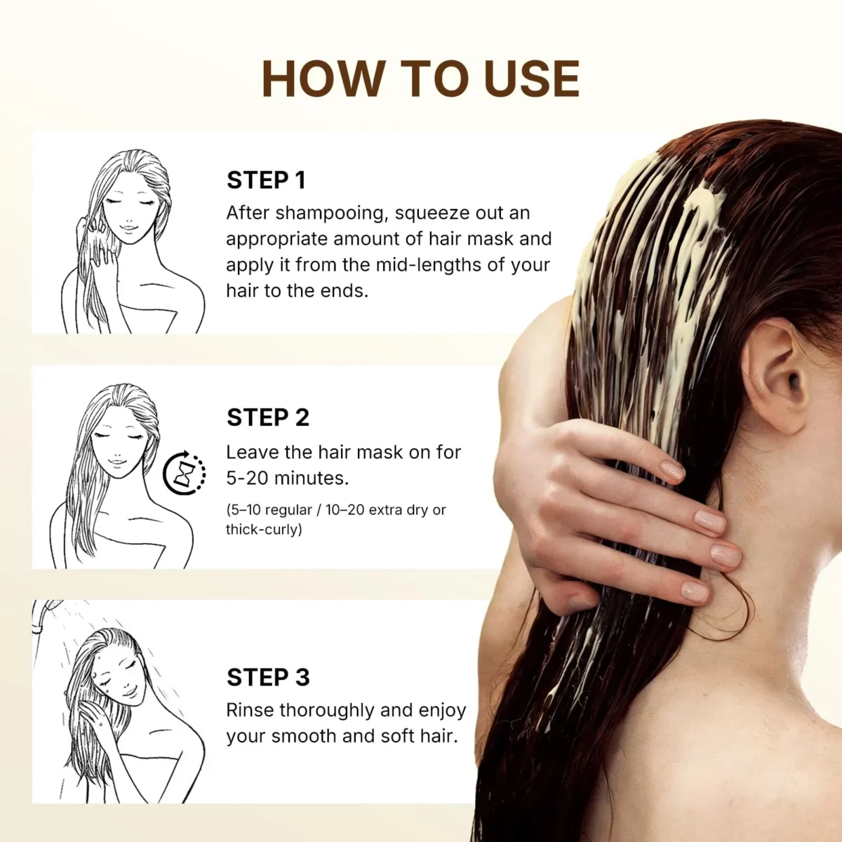 ⁦ماسك كارسيل بالكولاجين لعلاج وترميم الشعر (Karseell Collagen Hair Treatment Mask) - 500 مل⁩ - الصورة ⁦4⁩