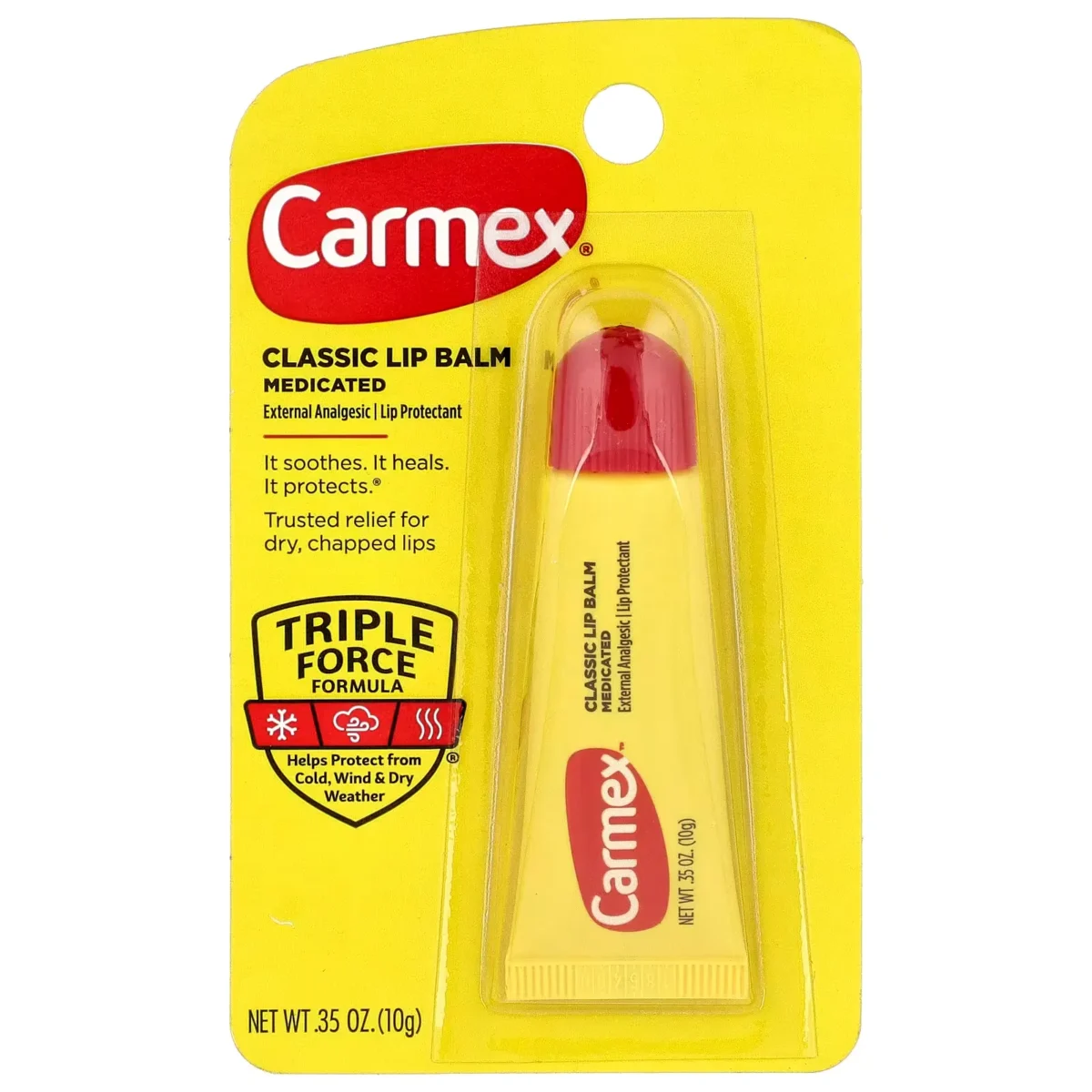 ⁦مرطب الشفاه الكلاسيكي العلاجي (كارمكس) لعلاج الجفاف والتشققات (Carmex Classic Medicated Lip Balm) - 10 جم⁩ - الصورة ⁦2⁩