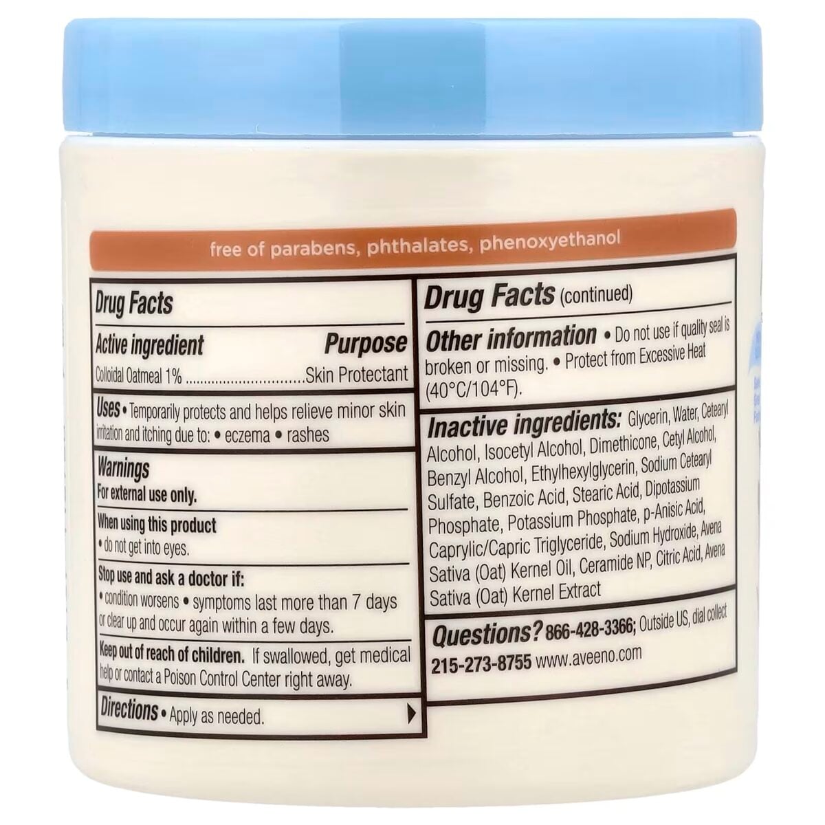 ⁦كريم افينو الليلي لعلاج إكزيما الأطفال (Aveeno Baby Eczema Therapy Nighttime Balm) - 156 جم⁩ - الصورة ⁦3⁩