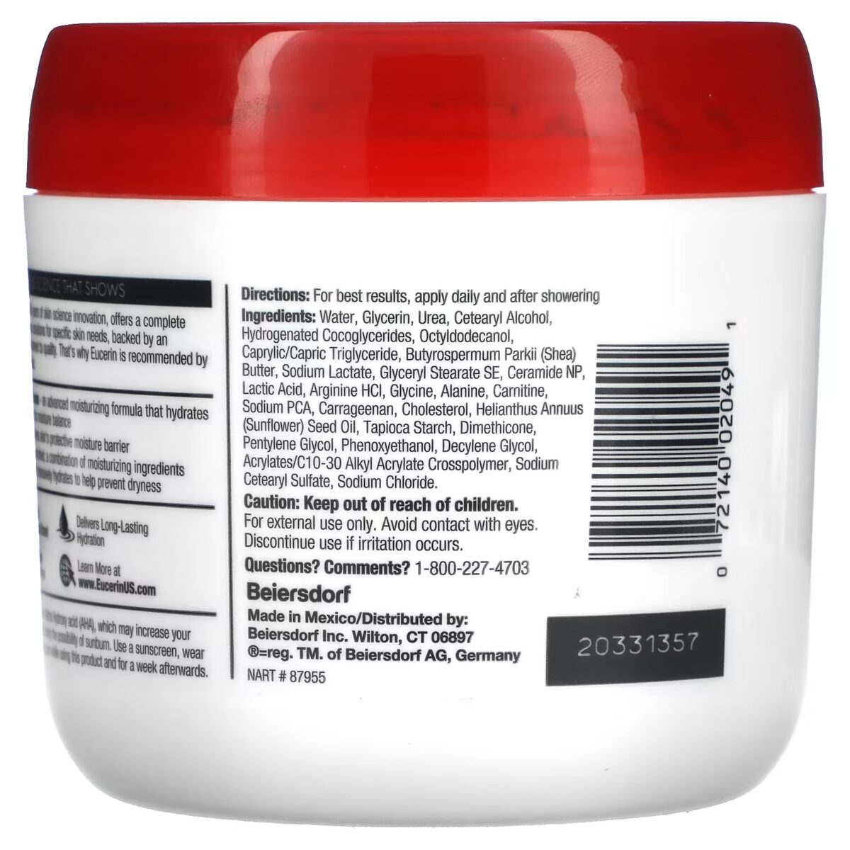 ⁦كريم يوسيرين للإصلاح المتقدم للبشرة شديدة الجفاف (Eucerin Advanced Repair Cream) - 454 جم⁩ - الصورة ⁦3⁩