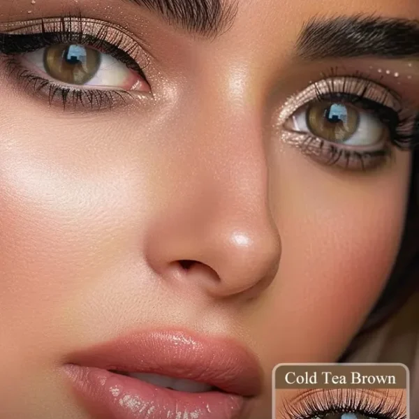 عدسة فرش ليدي - كولد تي براون | Fresh lady Cold Tea Brown Contact Lenses