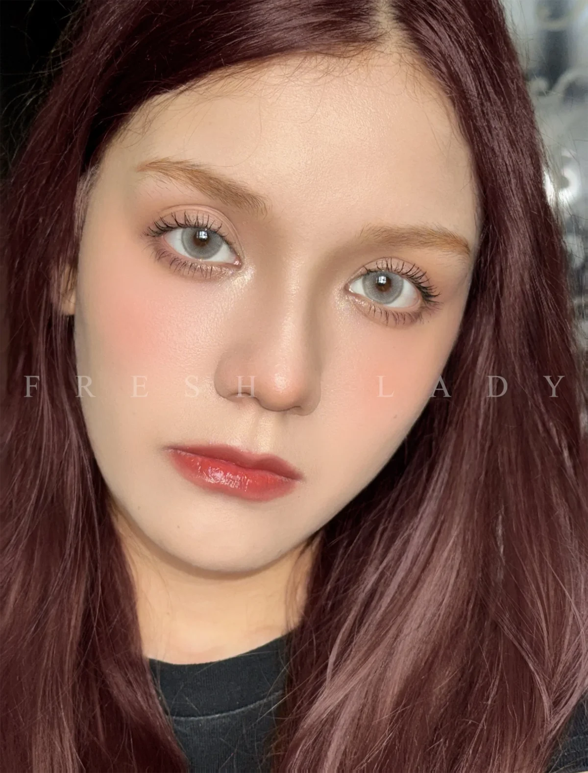 ⁦عدسة فرش ليدي - بيرل جراي | Fresh lady Pearl Gray Contact Lenses⁩ - الصورة ⁦2⁩