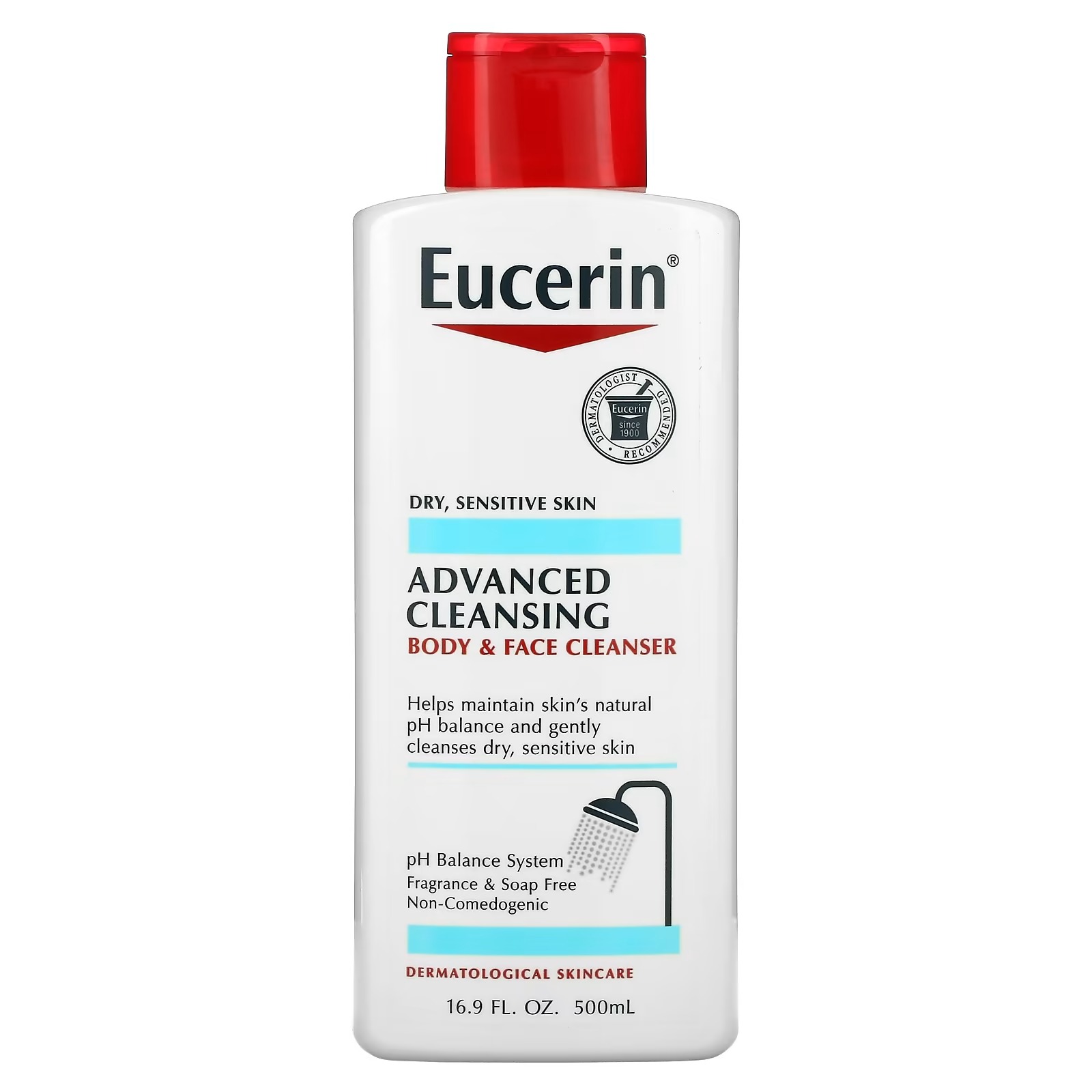 imgi_80_10 غسول يوسيرين المتطور للجسم والوجه (Eucerin Advanced Cleansing Body & Face Cleanser) - 500 مل - الصورة 1