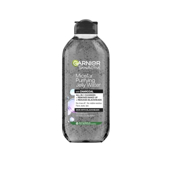 ماء ميسيلار جيلي منقي للبشرة بالفحم وحمض الساليسيليك من غارنييه (Garnier Pure Active Purifying Micellar Jelly Water) - 400 مل