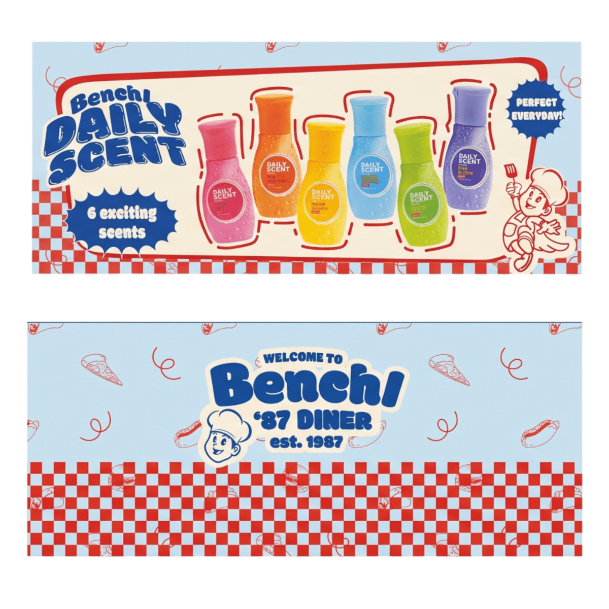 ⁦بنش مجموعة كولونيا ديلي سينت 6 في 1 بألوان مختلفة (Bench Daily Scent 6 in 1 Set Different Colored Bottles)⁩ - الصورة ⁦3⁩