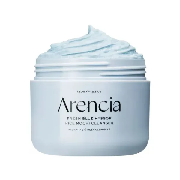 ارنيسيا غسول وماسك الأرز والزوفا الزرقاء بقوام الموتشي (Arencia Fresh Blue Hyssop Rice Mochi Cleanser) - 120 جم