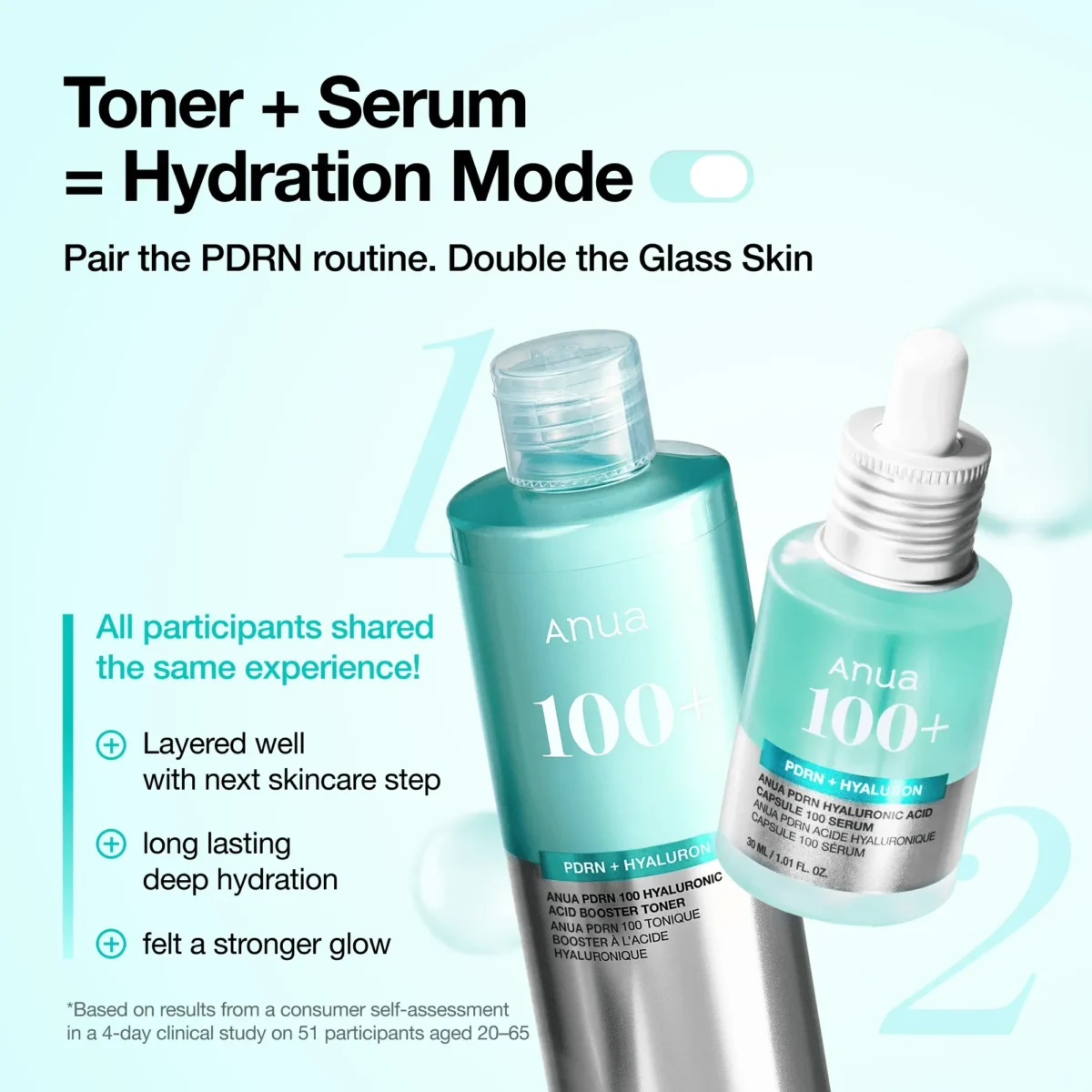 ⁦انوا تونر معزز بحمض الهيالورونيك (Anua PDRN 100 Hyaluronic Acid Booster Toner) - 250 مل⁩ - الصورة ⁦5⁩
