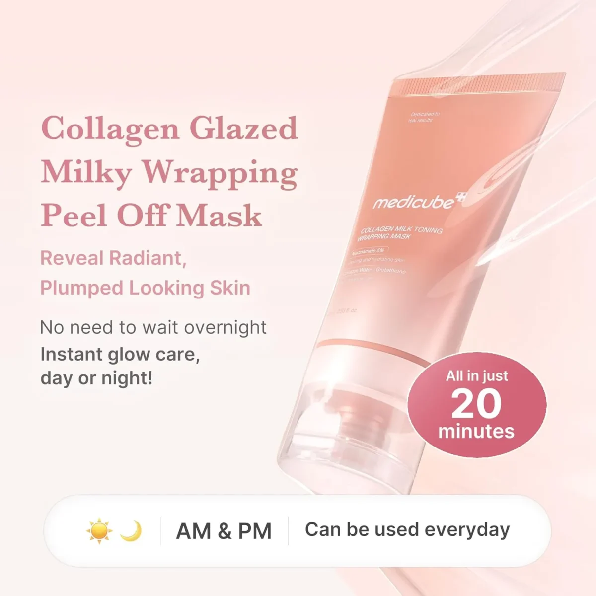⁦ماسك كولاجين ميلك تونينج من ميديكيوب (Medicube Collagen Milk Toning Wrapping Mask) - 75 مل⁩ - الصورة ⁦3⁩