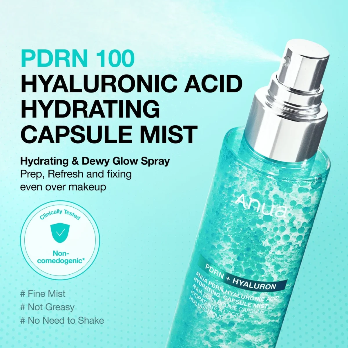 ⁦بخاخ كبسولات أنوا المرطبة بـ PDRN وحمض الهيالورونيك (Anua PDRN Hyaluronic Acid Hydrating Capsule Mist) - 100 مل⁩ - الصورة ⁦6⁩