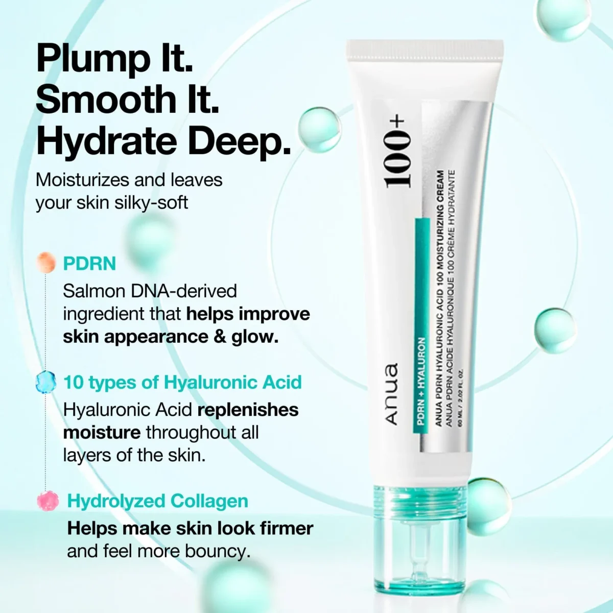 ⁦كريم انوا PDRN المرطب بحمض الهيالورونيك (Anua PDRN Hyaluronic Acid 100 Moisturizing Cream) - 60 مل⁩ - الصورة ⁦7⁩