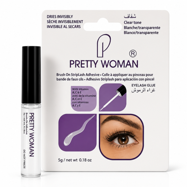 صمغ رموش بريتي وومان شفاف (Pretty Woman Clear Eyelash Glue) - 5 جرام