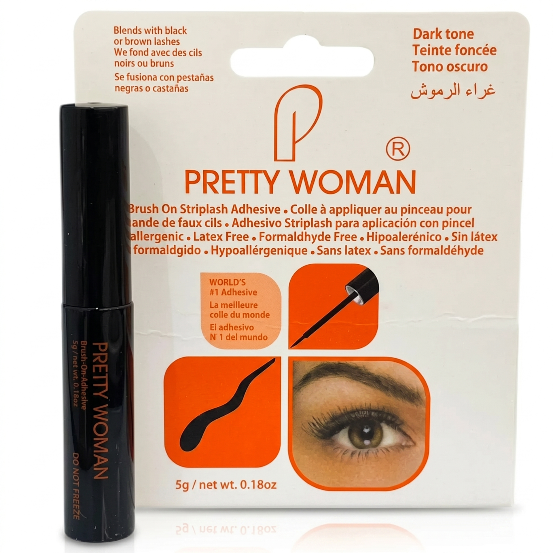 Gemini_Generated_Image_wq0tu6wq0tu6wq0t صمغ رموش بريتي وومان أسود (Pretty Woman Black Eyelash Glue) - 5 جرام - الصورة 1