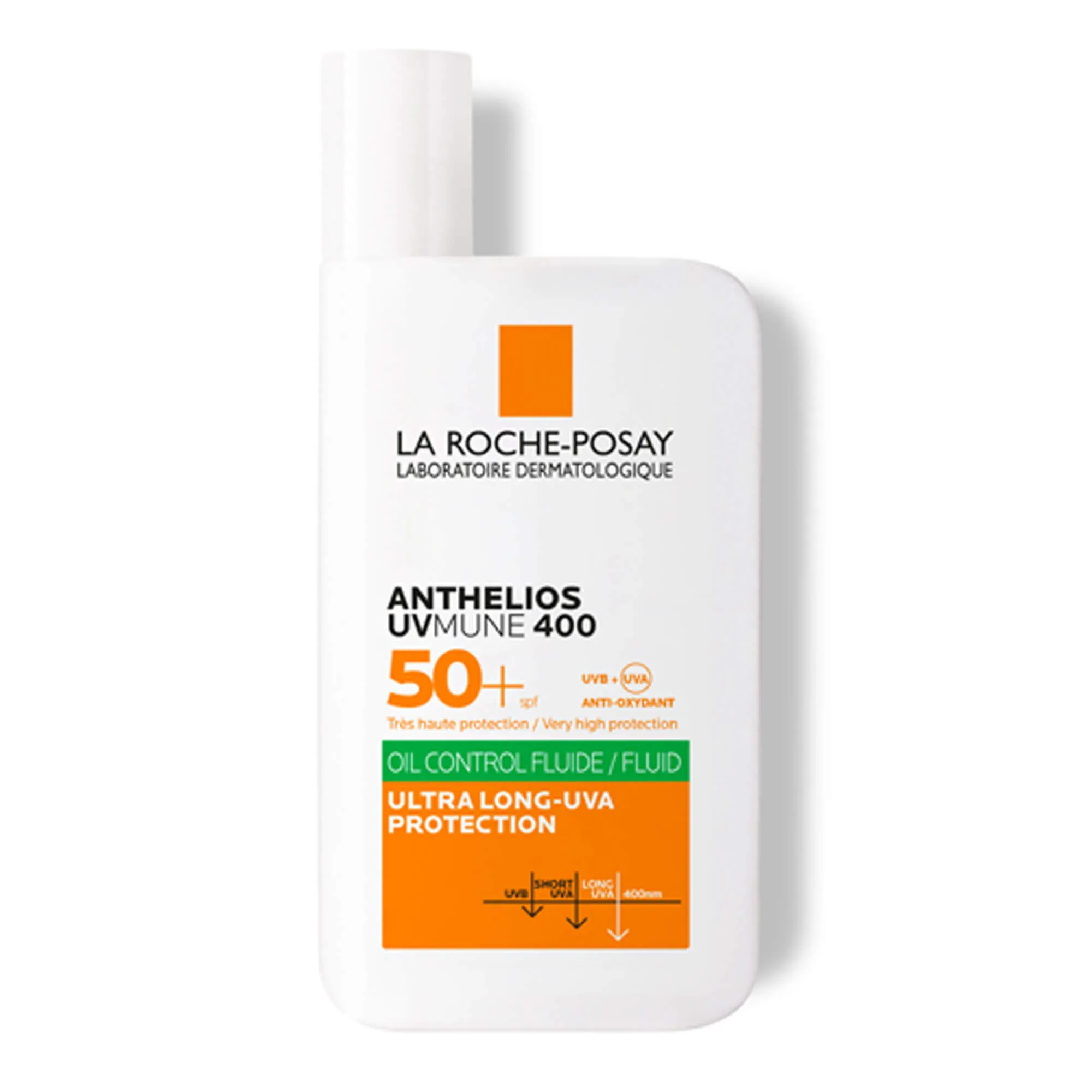 ⁦واقي شمس أنثيليوس يو في ميون 400 من لاروش بوزيه (La Roche-Posay Anthelios UVMune 400 Oil Control Fluid SPF50) - 50 مل⁩ - الصورة ⁦1⁩