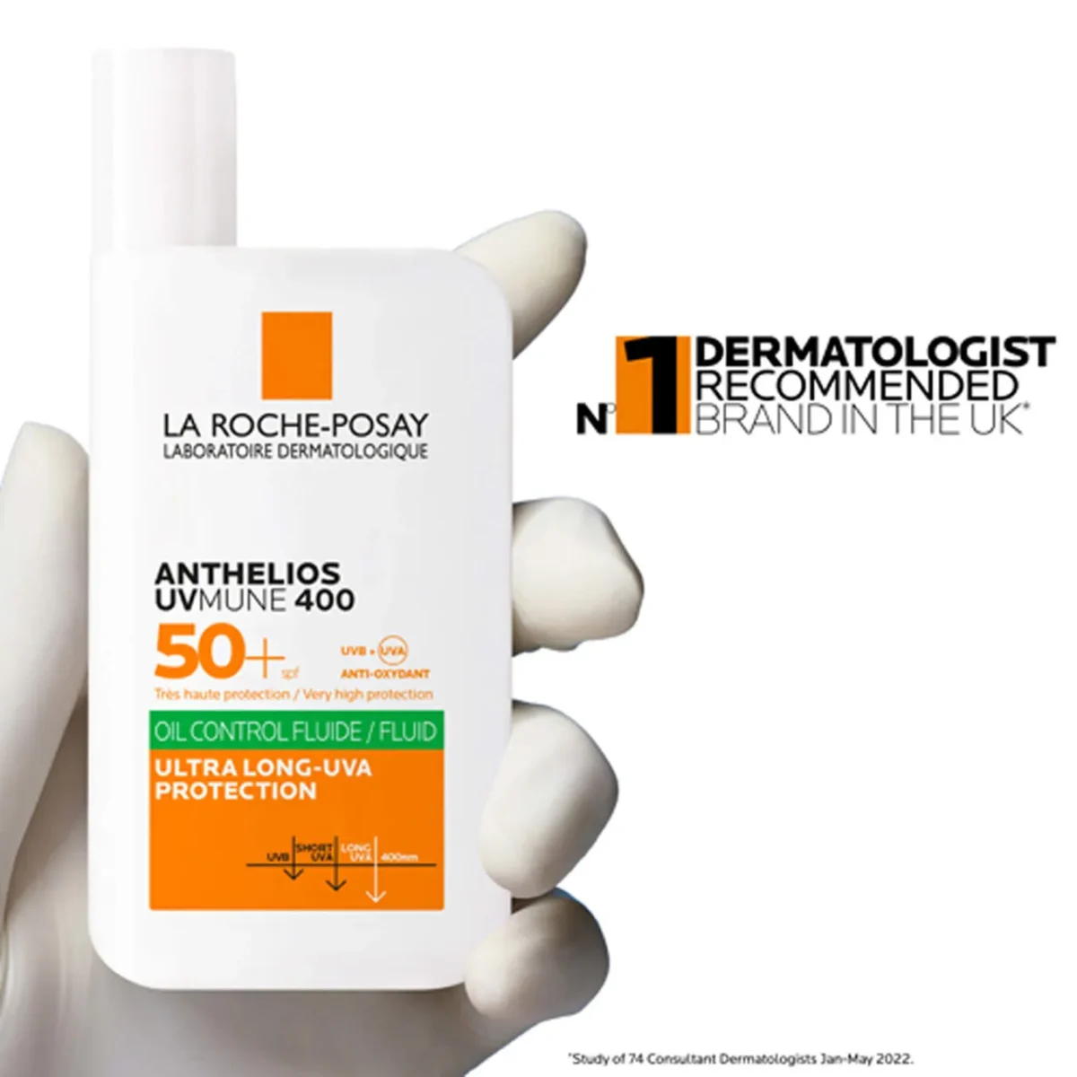 ⁦واقي شمس أنثيليوس يو في ميون 400 من لاروش بوزيه (La Roche-Posay Anthelios UVMune 400 Oil Control Fluid SPF50) - 50 مل⁩ - الصورة ⁦5⁩