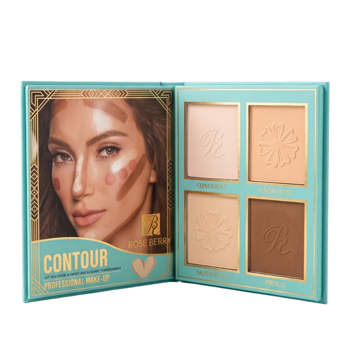 ⁦باليت الكتاب تيفاني بلو الشاملة من روز بيري (Rose Berry Tiffany Blue Full Makeup Set - Mini Size) - الحجم الصغير⁩ - الصورة ⁦5⁩
