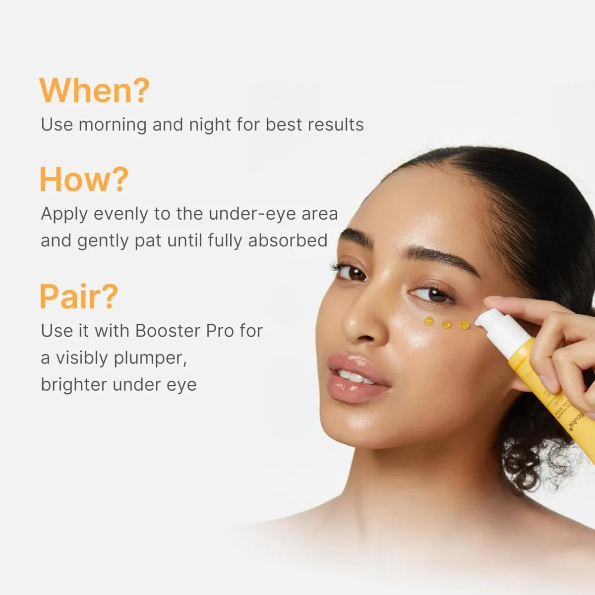 ⁦سيروم جل للعين بحمض الكوجيك والكركم والفيتامينات من ميديكوب (Medicube Kojic Acid Turmeric Vita Eye Gel Serum) - 30 مل⁩ - الصورة ⁦5⁩