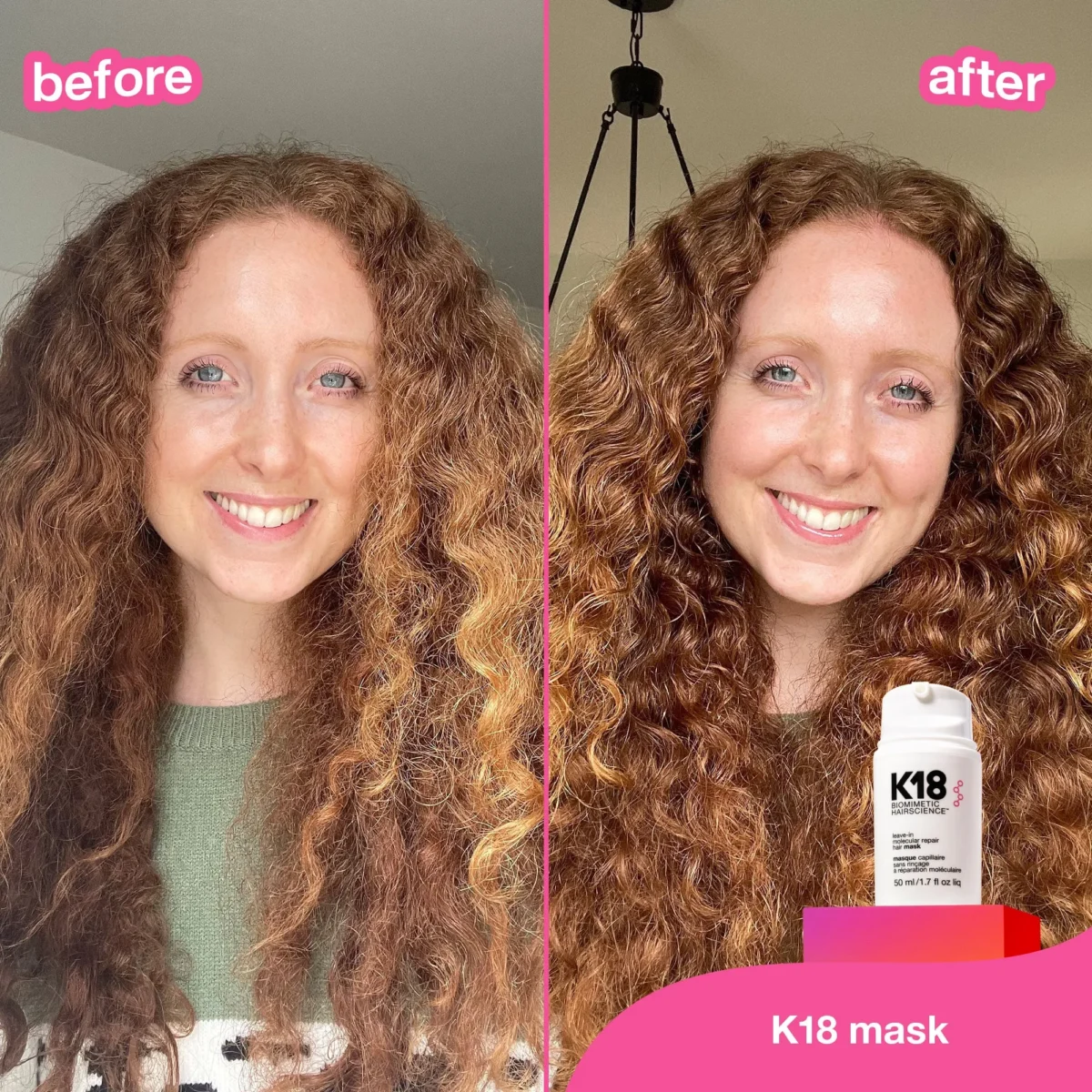 ⁦ماسك كي 18 للإصلاح الجزيئي للشعر (يُترك على الشعر) (K18 Biomimetic Hairscience Leave-in Molecular Repair Hair Mask) - 50 مل⁩ - الصورة ⁦2⁩