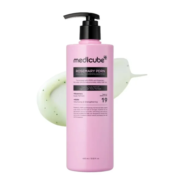شامبو روزماري بي دي آر إن المنعش لتكثيف الشعر من ميديكيوب (Medicube Rosemary PDRN Cooling Thickening Shampoo) - 400 مل