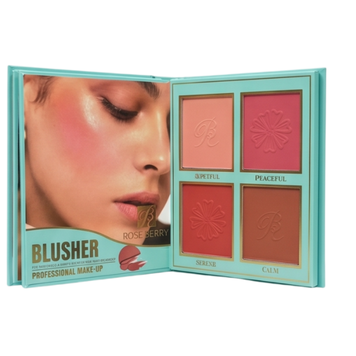 ⁦باليت الكتاب تيفاني بلو الشاملة من روز بيري (Rose Berry Tiffany Blue Full Makeup Set - Mini Size) - الحجم الصغير⁩ - الصورة ⁦3⁩