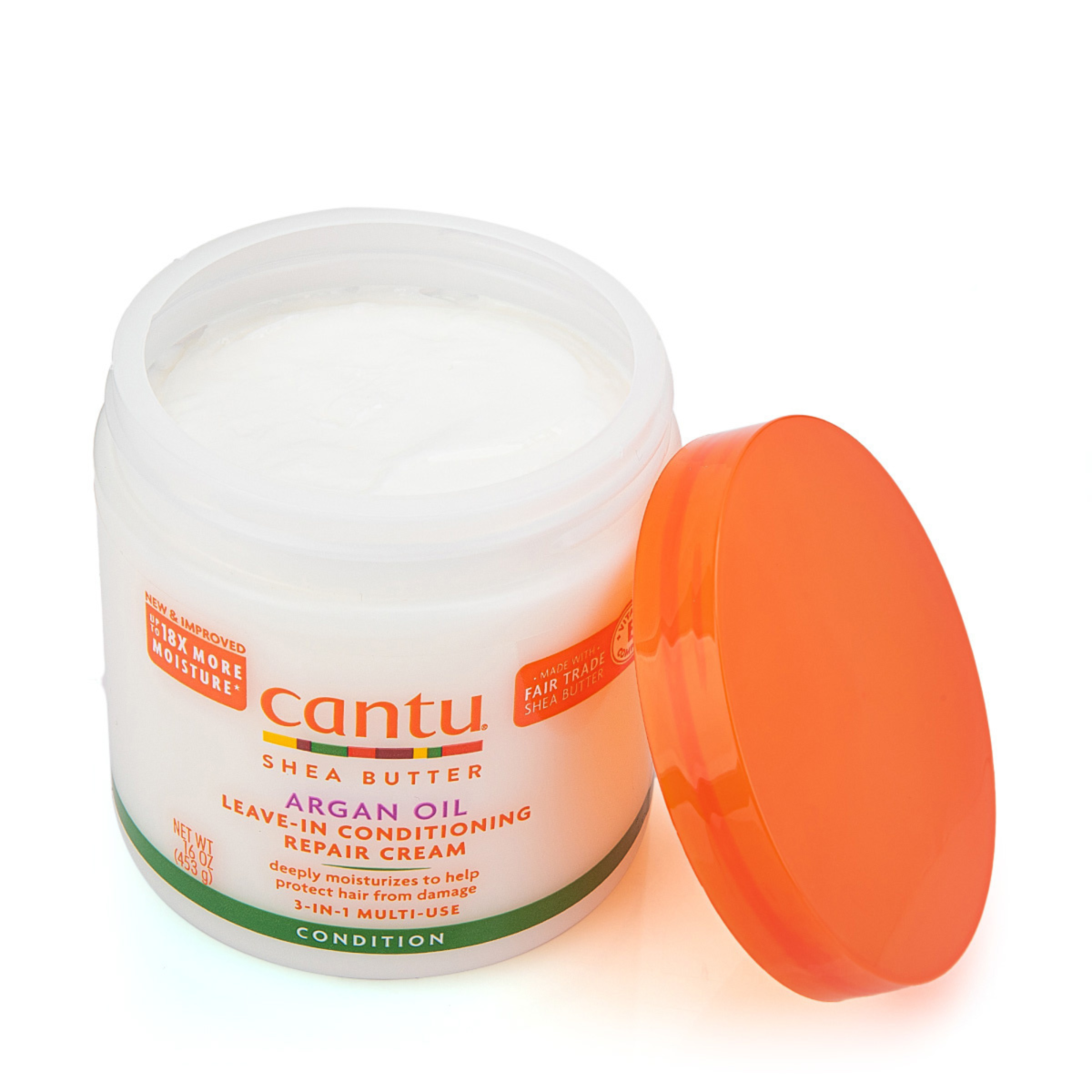 ⁦كريم ليف ان المعالج والمرطب بزيت الأركان من كانتو (Cantu Argan Oil Leave-In Conditioning Repair Cream) - 453 جم⁩ - الصورة ⁦2⁩