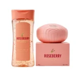 مجموعة بودرة وزيت الجسم روز بيري برائحة سكاندال (Rose Berry Scandal Scented Body Powder and Oil Set)