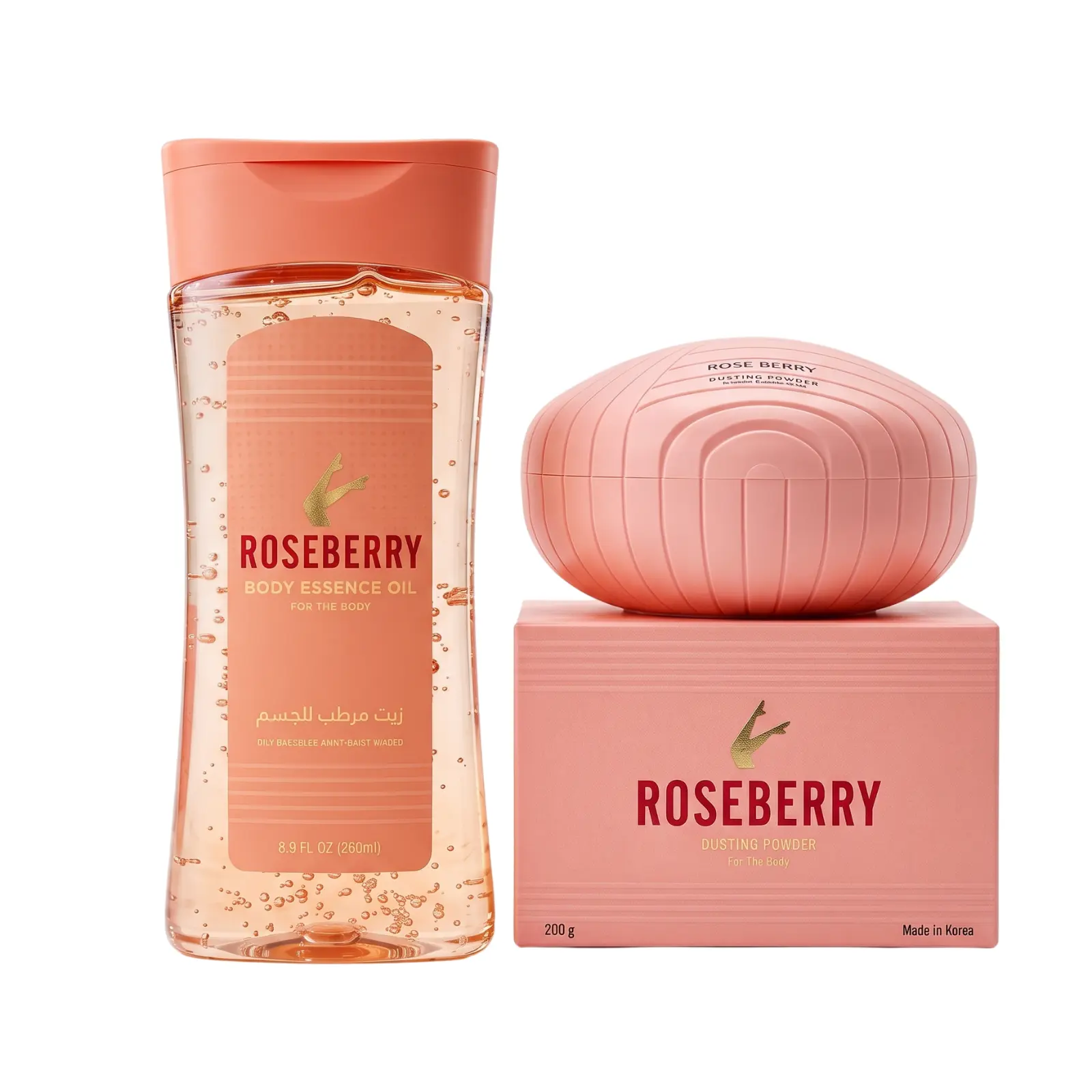 Untitled design - 2026-08-29T035822.336 مجموعة بودرة وزيت الجسم روز بيري برائحة سكاندال (Rose Berry Scandal Scented Body Powder and Oil Set) - الصورة 1