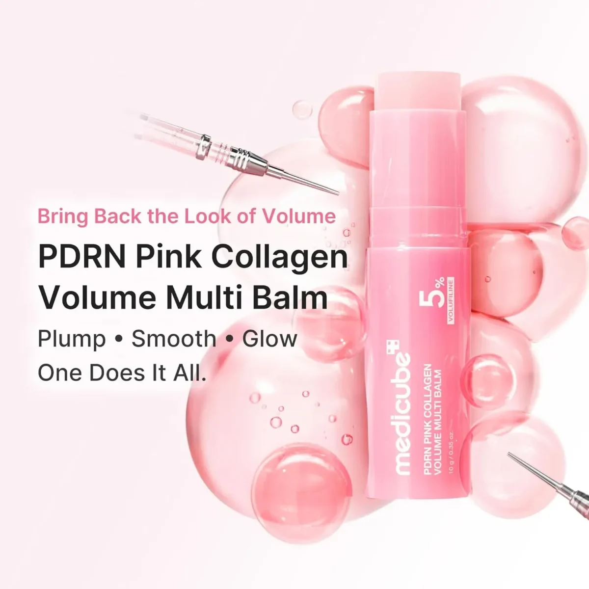 ⁦ستيك بالم بي دي آر إن الكولاجين الوردي المتعدد لتعزيز حجم ونضارة البشرة من ميديكيوب (Medicube PDRN Pink Collagen Volume Multi Balm) - 10 جم⁩ - الصورة ⁦5⁩