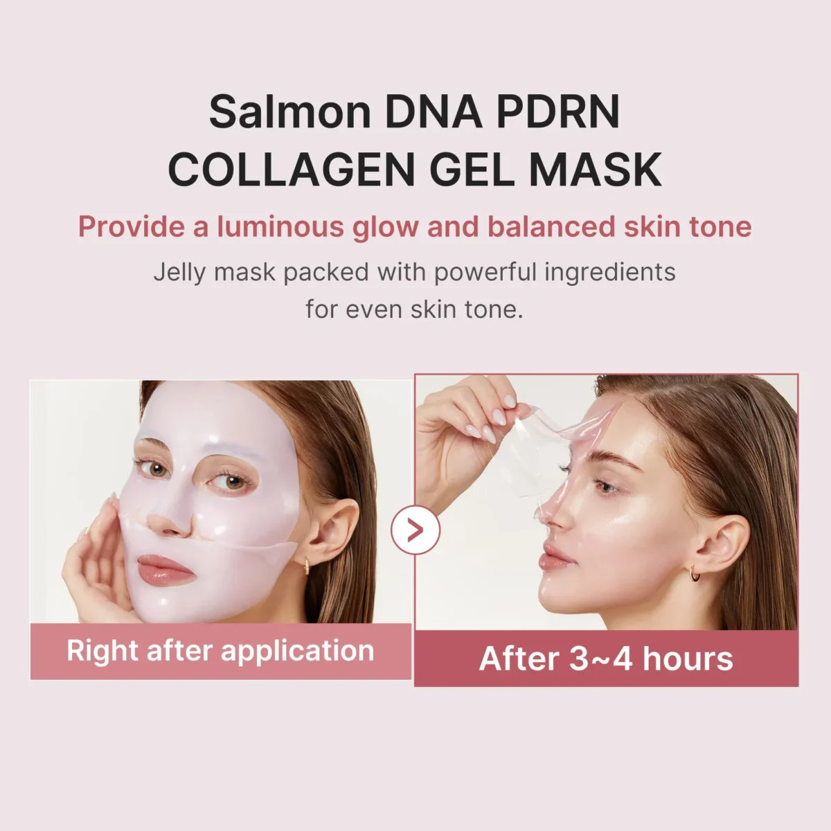 ⁦ماسك جل بي دي آر إن الكولاجين الوردي لشد ونضارة البشرة من ميديكيوب (Medicube PDRN Pink Collagen Gel Mask)⁩ - الصورة ⁦4⁩