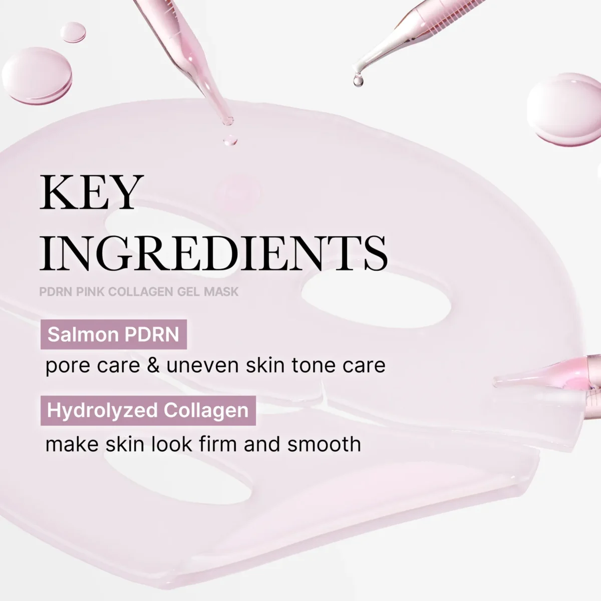 ⁦ماسك جل بي دي آر إن الكولاجين الوردي لشد ونضارة البشرة من ميديكيوب (Medicube PDRN Pink Collagen Gel Mask)⁩ - الصورة ⁦2⁩