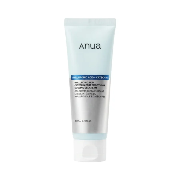 كريم جل مبرد لتنعيم المسام بحمض الهيالورونيك والكاتيكين من أنوا (Anua Hyaluronic Acid Catechin Pore Smoothing Cooling Gel Cream) - 80 مل