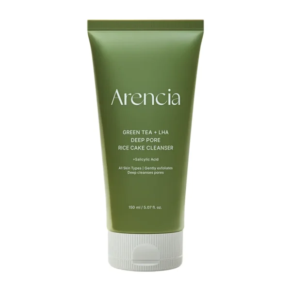 غسول المسام العميقة رايس كيك بالشاي الأخضر و LHA من أرينسيا (Arencia Green Tea LHA Deep Pore Rice Cake Cleanser) - 150 مل