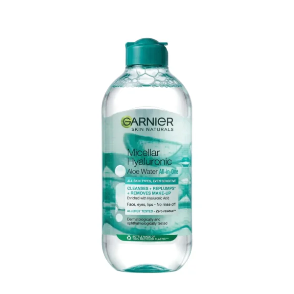 ماء ميسيلار منظف بالهيالورونيك والألوفيرا من غارنييه (Garnier Micellar Hyaluronic Aloe Water) - 400 مل