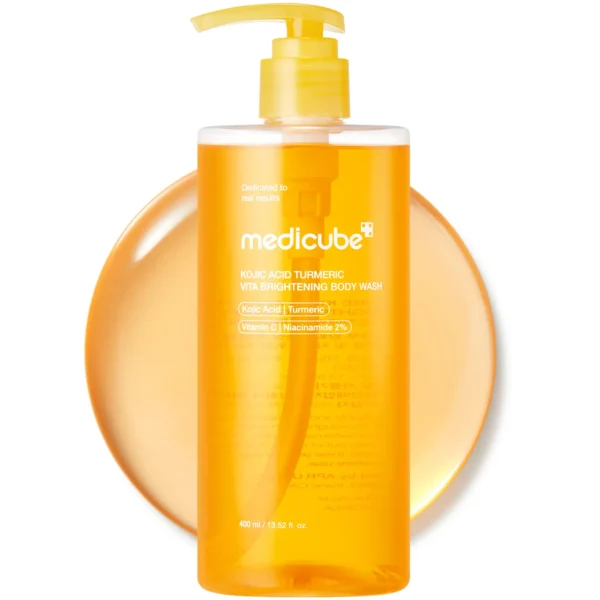 غسول الجسم بحمض الكوجيك والكركم للتفتيح من ميديكيوب (Medicube Kojic Acid Turmeric Brightening Body Wash) - 400 مل
