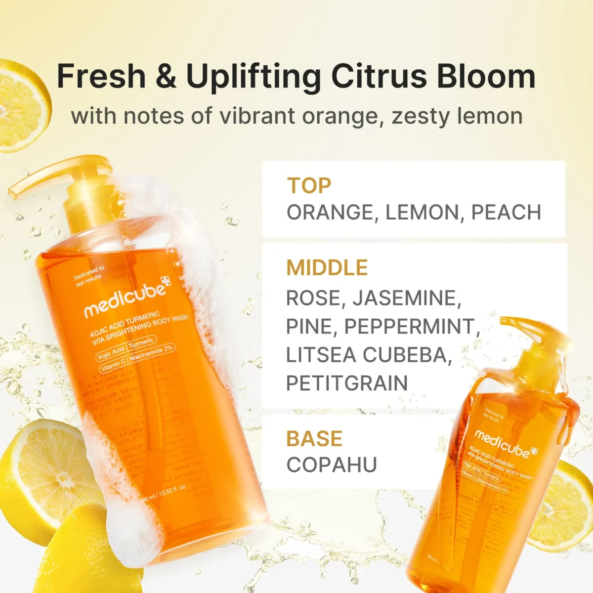 ⁦غسول الجسم بحمض الكوجيك والكركم للتفتيح من ميديكيوب (Medicube Kojic Acid Turmeric Brightening Body Wash) - 400 مل⁩ - الصورة ⁦4⁩
