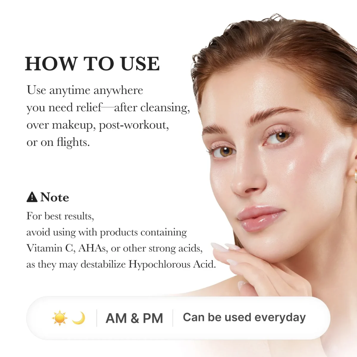 ⁦بخاخ حمض الهيبوكلوروز المهدئ للبشرة من ميديكيوب - 125 مل (Medicube Hypochlorous Acid Power Soothing Spray) - 125 مل⁩ - الصورة ⁦4⁩