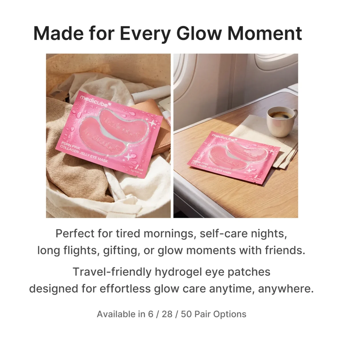 ⁦لصقات الكولاجين للعين بتقنية PDRN من ميديكيوب (Medicube PDRN Pink Collagen Jelly Eye Mask) - زوج واحد⁩ - الصورة ⁦6⁩