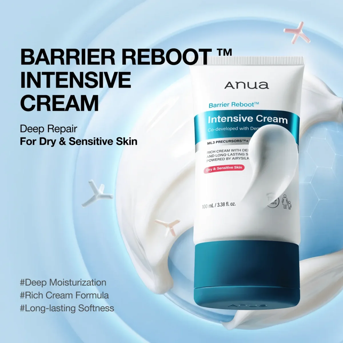 ⁦كريم مكثف باريير ريبوت لإصلاح حاجز البشرة من أنوا (Anua Barrier Reboot Intensive Cream) - 100 مل⁩ - الصورة ⁦3⁩