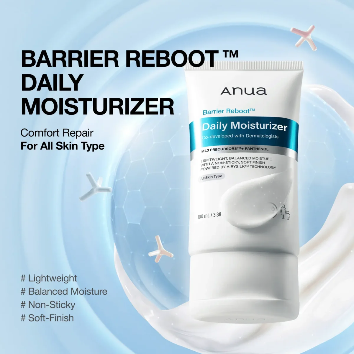 ⁦مرطب يومي باريير ريبوت لإصلاح حاجز البشرة من أنوا (Anua Barrier Reboot Daily Moisturizer) - 100 مل⁩ - الصورة ⁦4⁩