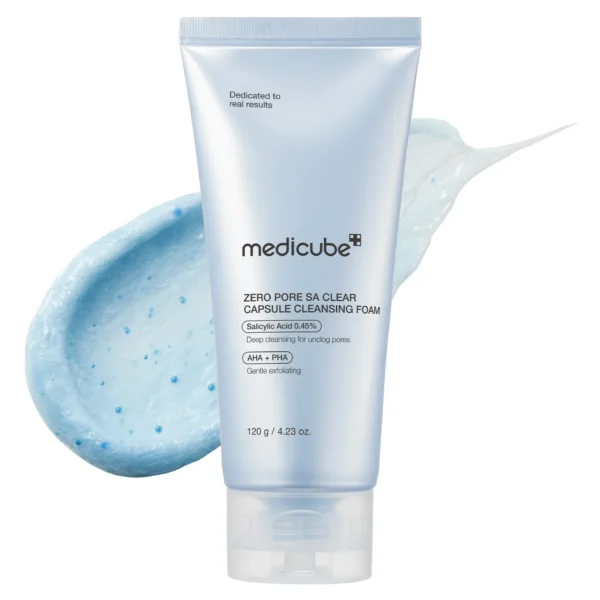 غسول كبسولات زيرو بور الأزرق لتنظيف المسام العميق من ميديكيوب (Medicube Zero Pore Capsule Cleansing Foam) - 120 مل