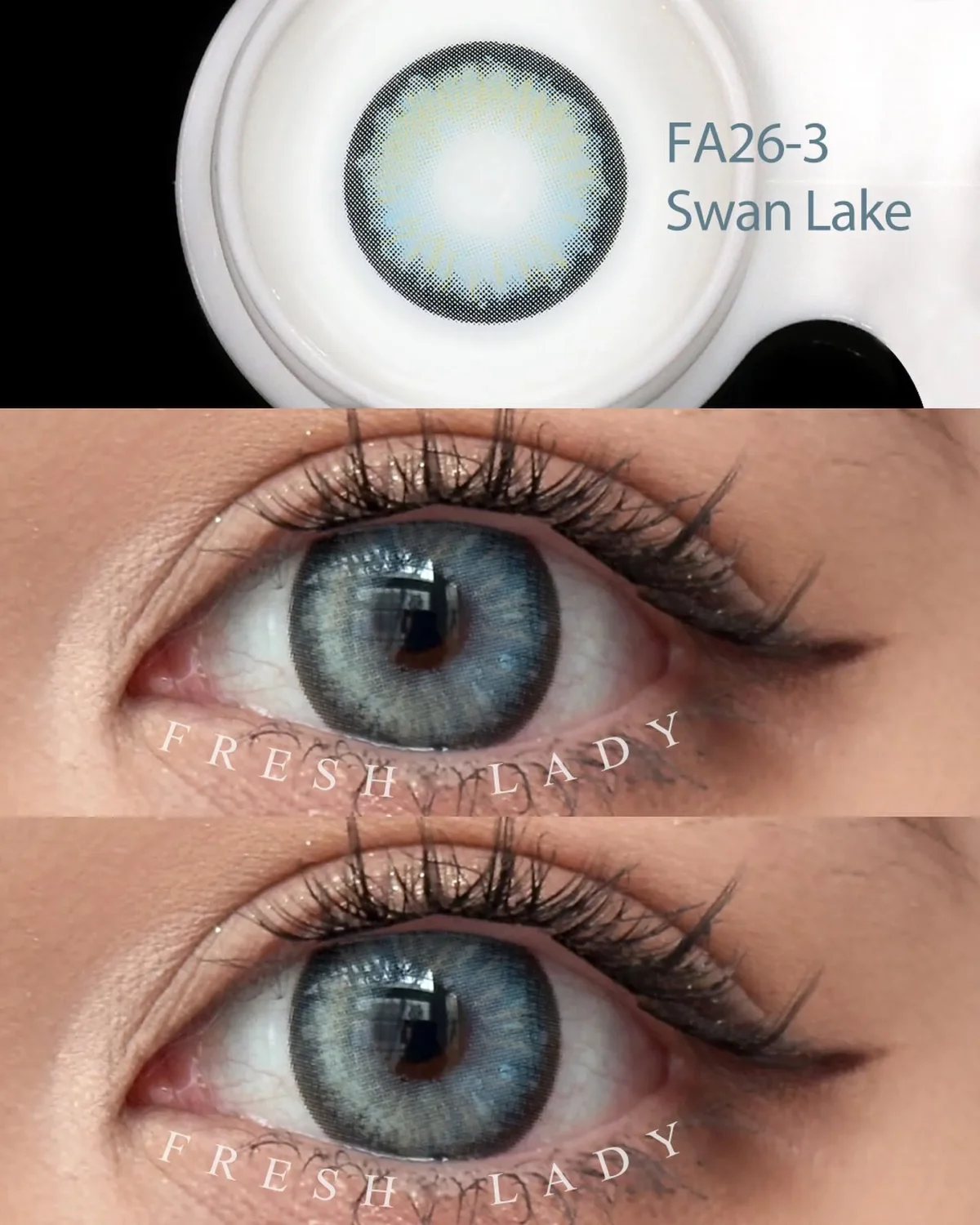 ⁦عدسة فرش ليدي - سوان ليك | Fresh lady Swan Lake Contact Lenses⁩ - الصورة ⁦2⁩