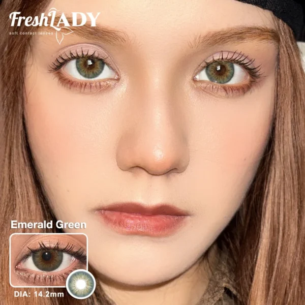 عدسة فرش ليدي - إيميرالد جرين | Fresh lady Emerald Green Contact Lenses